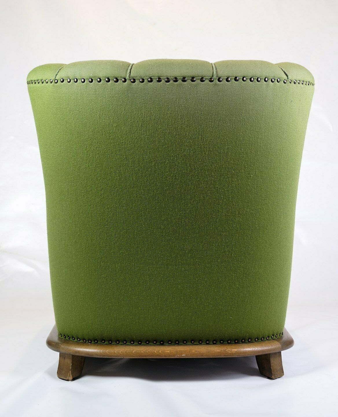 Armchair In Green Fabric & Wood Carvings From 1920s photo buy