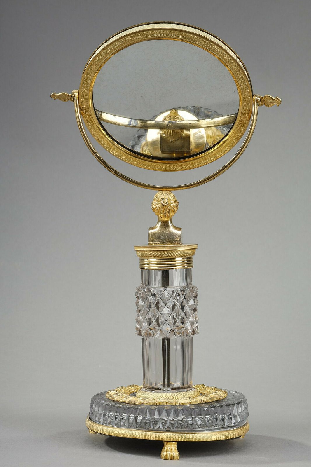 Toilet Mirror In Cut Crystal And Charles X Gilt Bronze Frame photo 2840.0