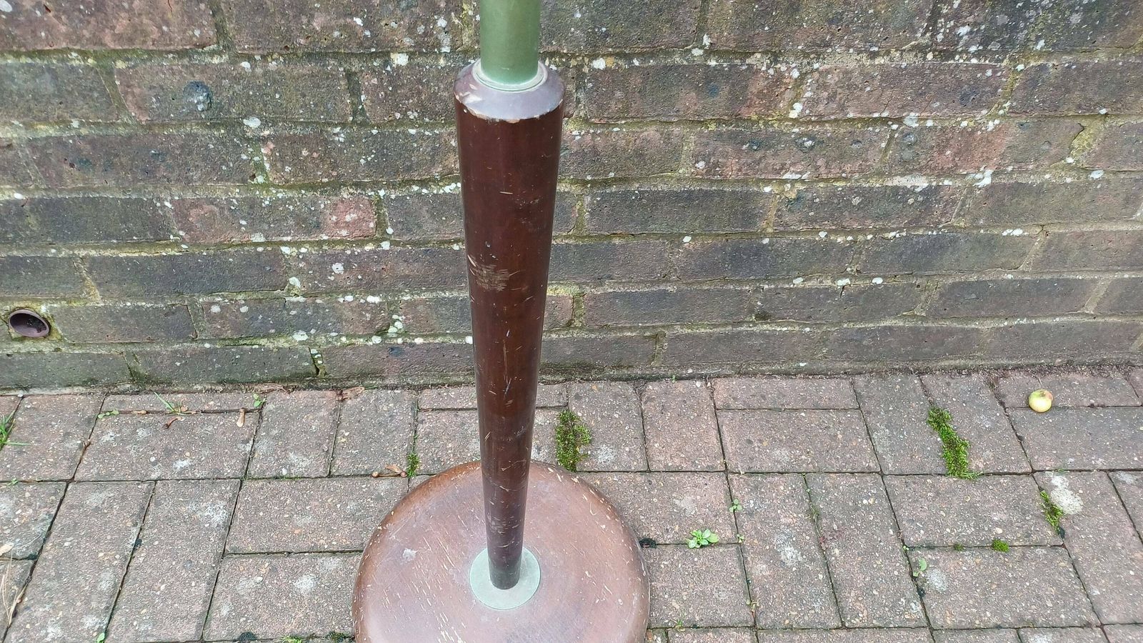 Classic Conical Shape Art Deco Chrome And Wooden Standard Lamp For Restoration. photo 225.0