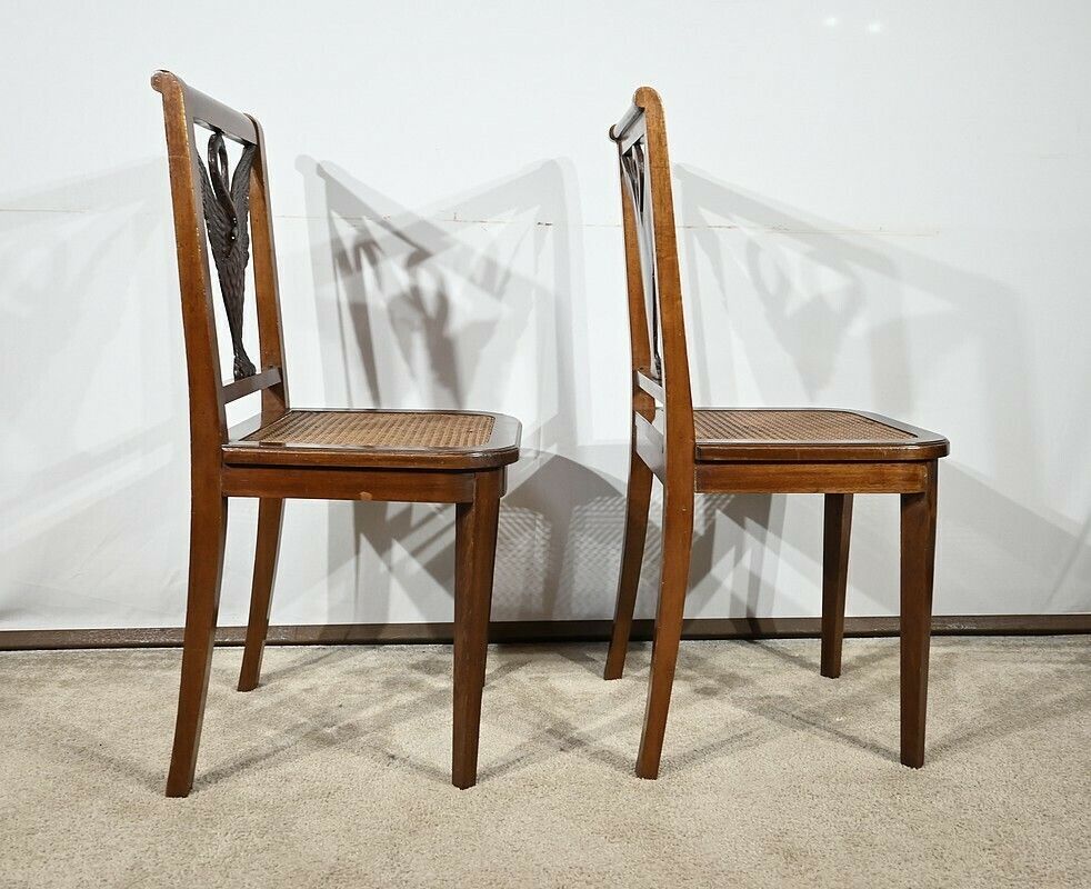 Pair Of Mahogany Chairs, Directoire Style – Late 19th Century photo Furniture