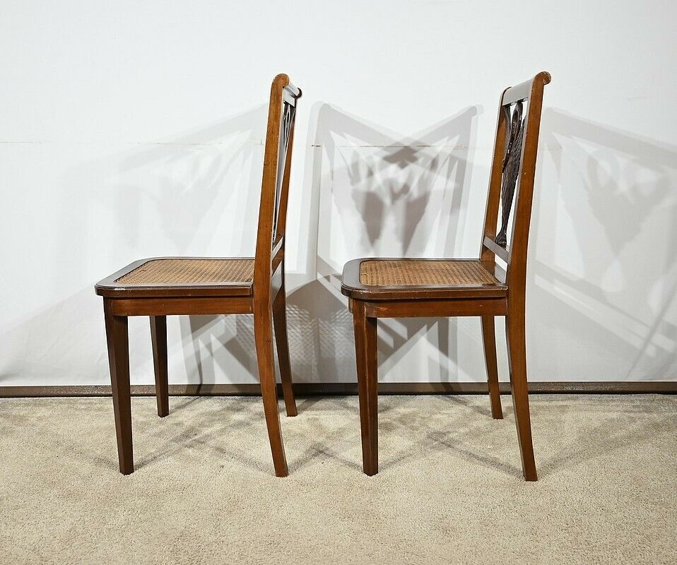Pair Of Mahogany Chairs, Directoire Style – Late 19th Century photo 814.032258018