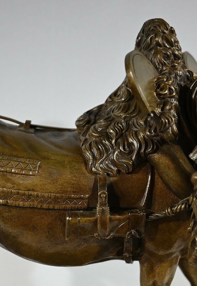 Important Bronze “The Draft Horse” By T. Gechter – 1841 photo vintage