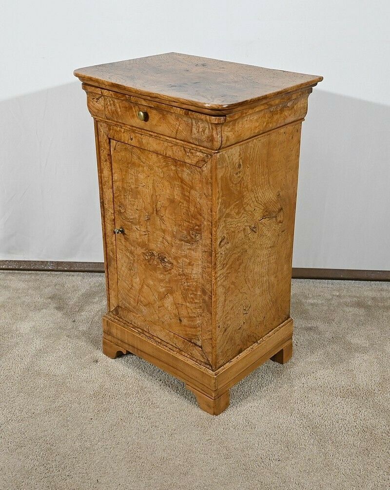 Ash Bedside Table, Restoration Period – 1st Part 19th Century photo Furniture