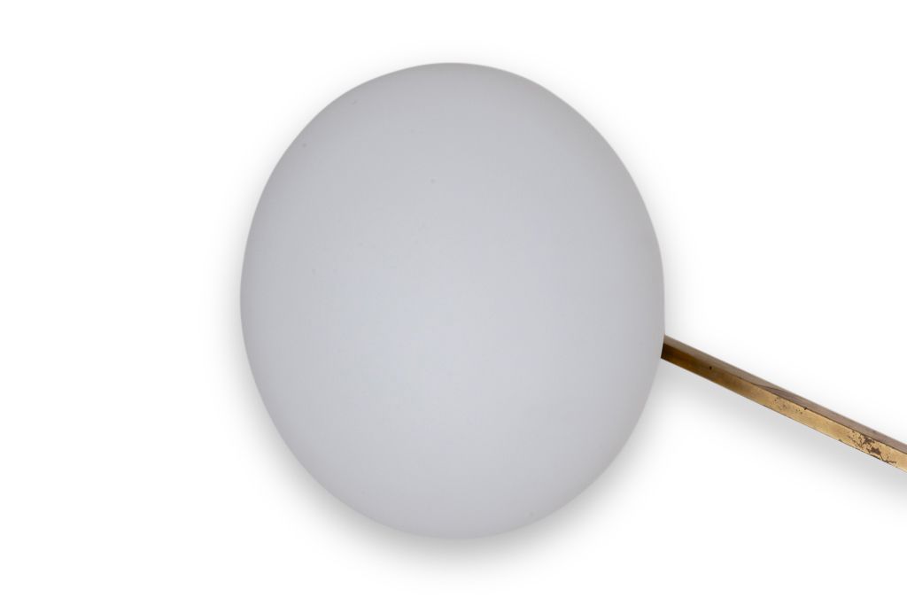 Angelo Lelli. Wall Lamp, Or Suspension, In Brass And Opaline. Contemporary. photo 4750.0