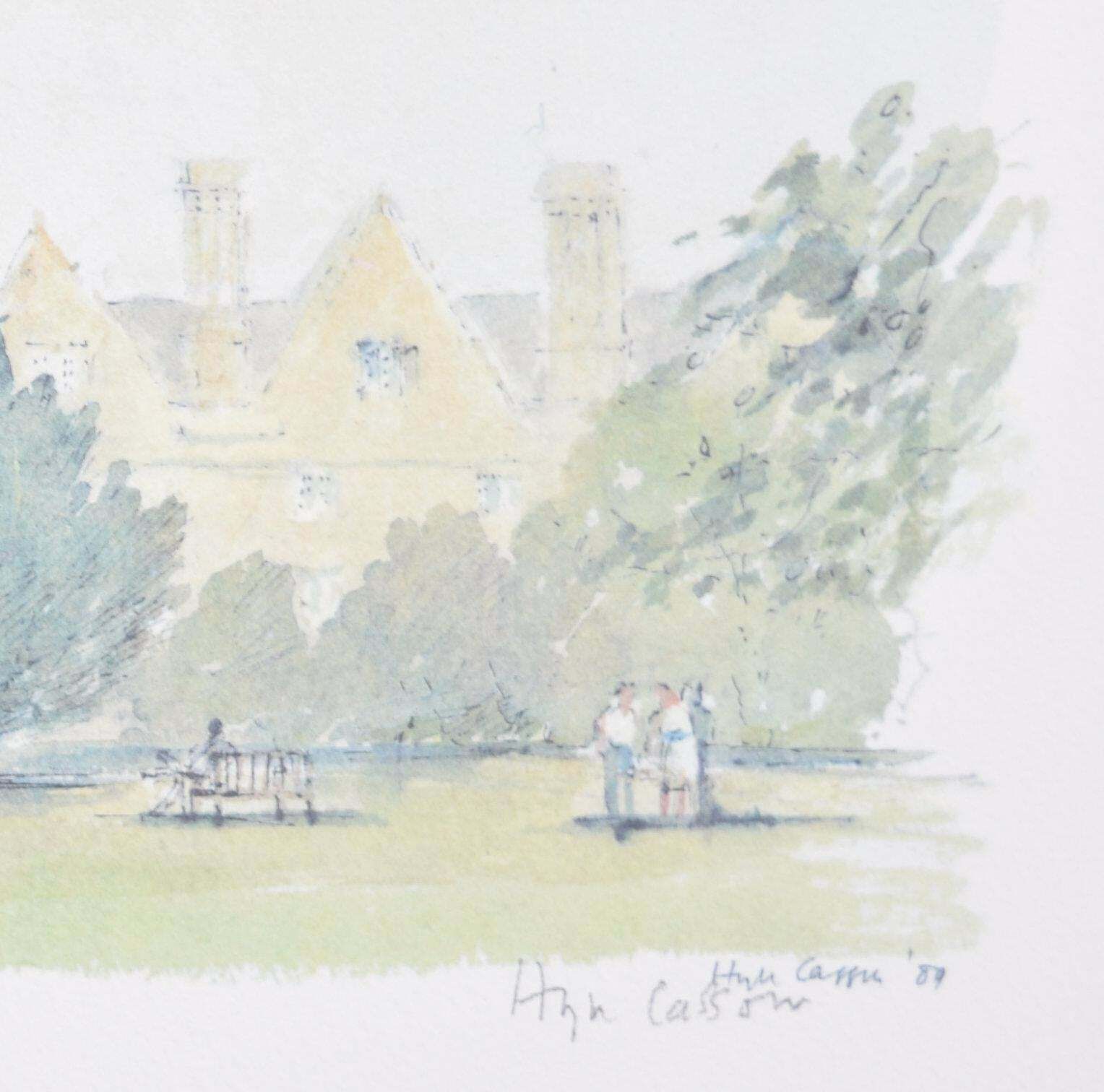 Hugh Casson Wadham College, Oxford Lithograph By Hugh Casson 1989 photo Art