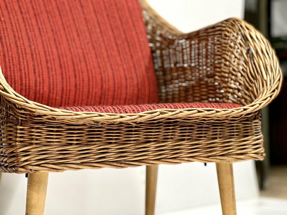 Rattan Lounge Chairs, 1960s, Set Of 2 photo vinterior