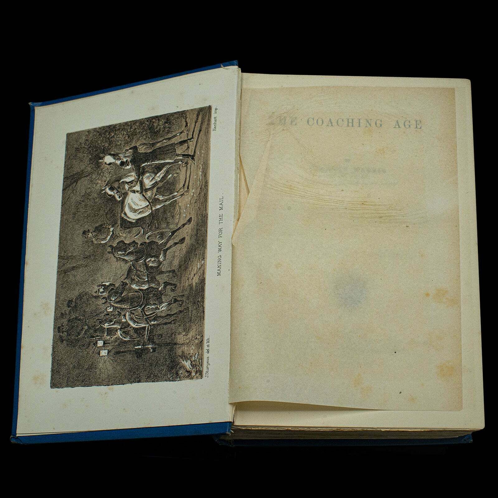 Antique Book, The Coaching Age, Stanley Harris, English, Hard Bound, Victorian photo 395.0