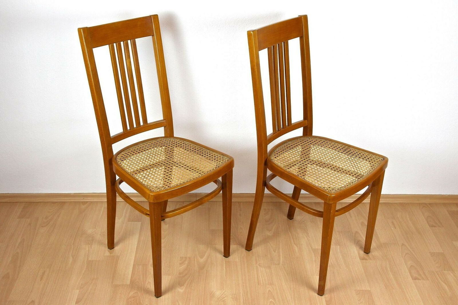 photo for sale Pair Of Art Nouveau Bentwood Chairs By J&J Kohn, Austria Circa 1910