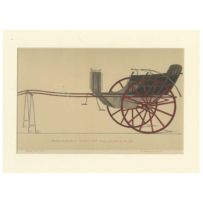 Antique Print Of A Village Cart