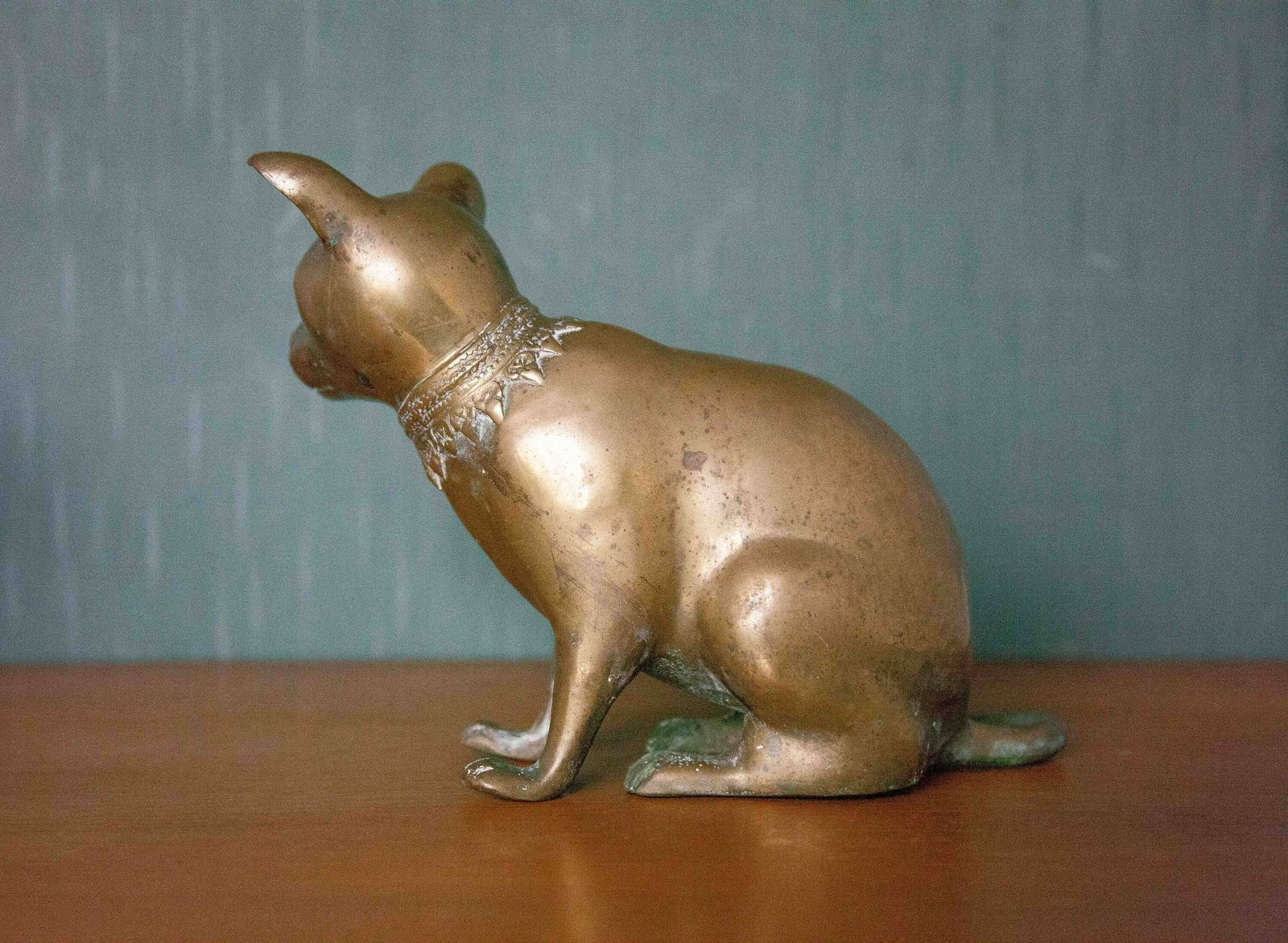 Vintage Statue, Egyptian Cat Statue, Large Bronze Cat, Bronze Cat, Collection, Egyptian Cat photo vinterior