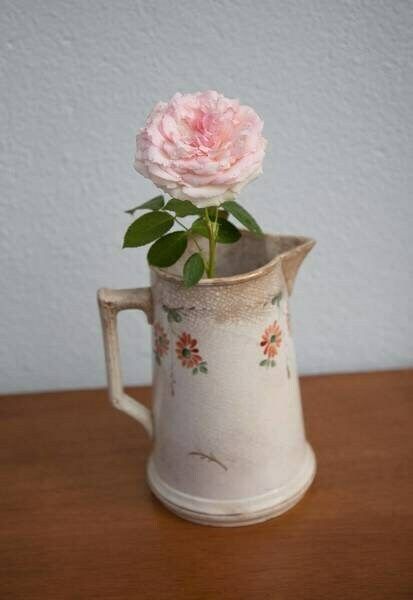 Pitcher In Opaque Porcelain Gien With Floral Motifs Vase photo furniture