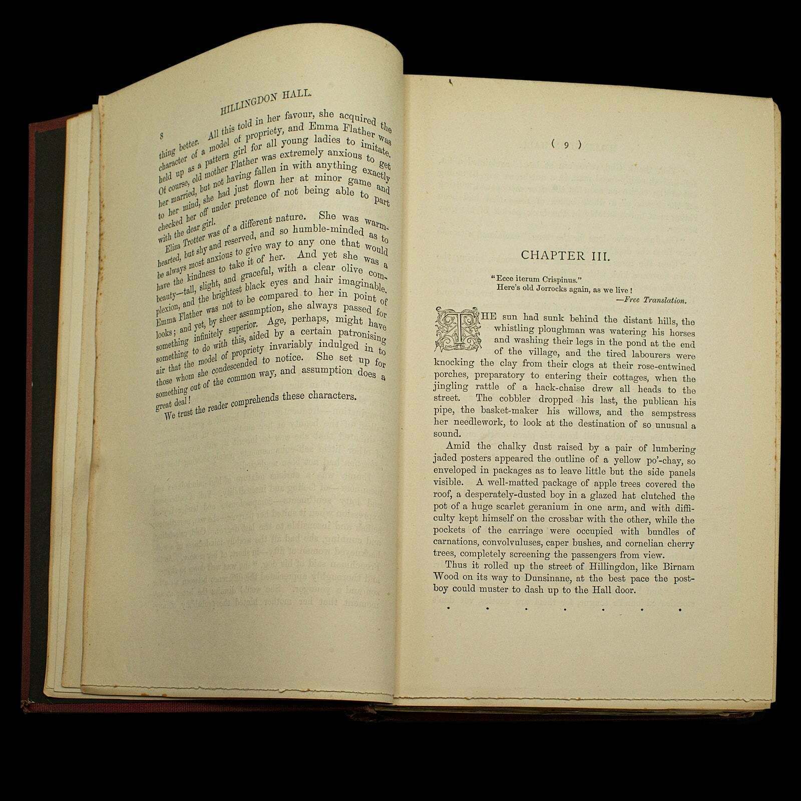 Antique Book In Case, Hillingdon Hall Or The Cockney Squire, English, Victorian photo buy