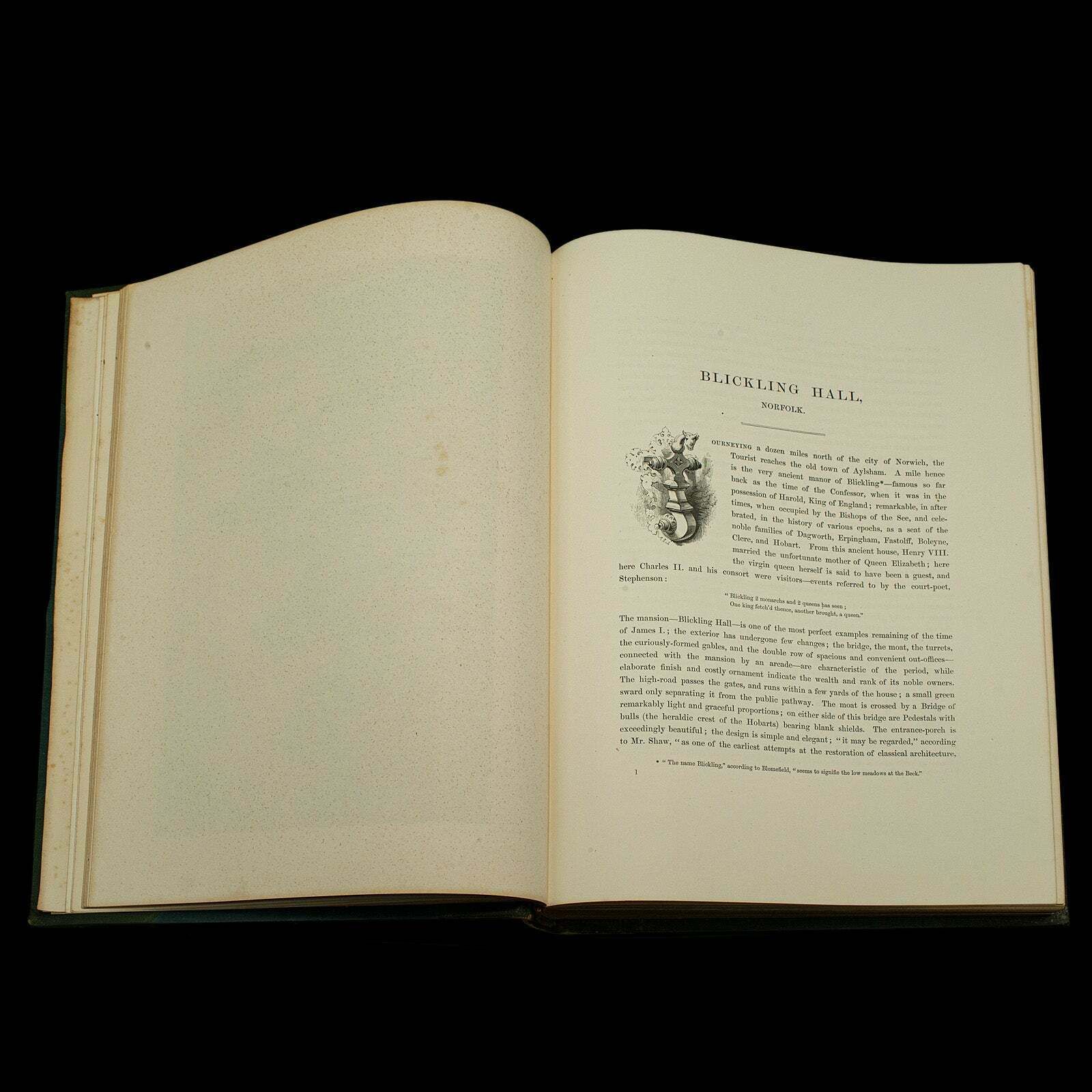 Large Antique Book Of Baronial Halls Volume 1, Reference, English, Mid Victorian photo Home Decor