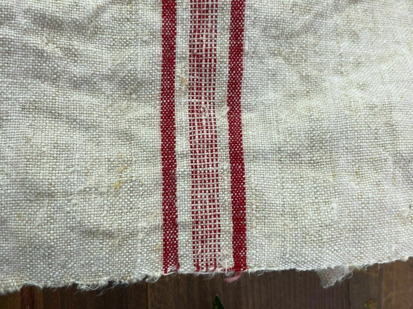 Large Vintage Antique French Hungarian Hemp Linen Table Cloth Upholstery Fabric photo 60.0