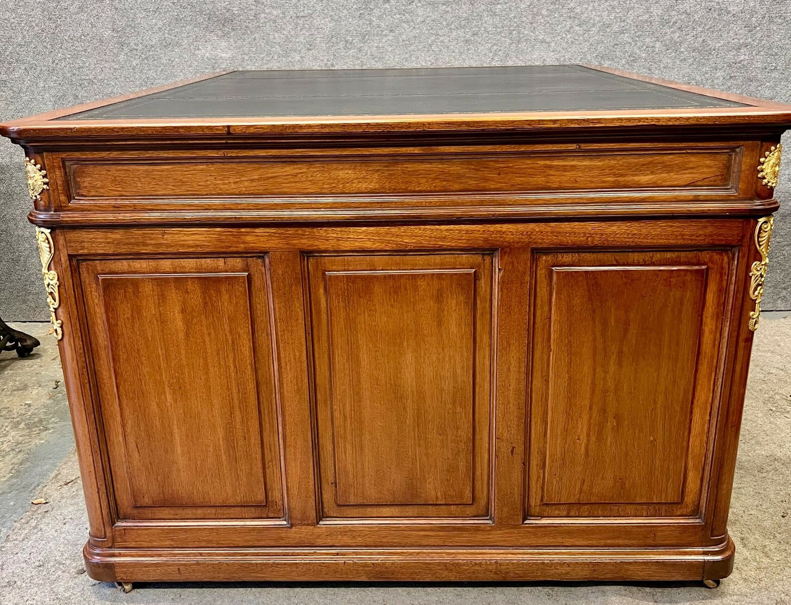 photo buy Stunning Large Antique French Mahogany & Ormolu Mounted Desk