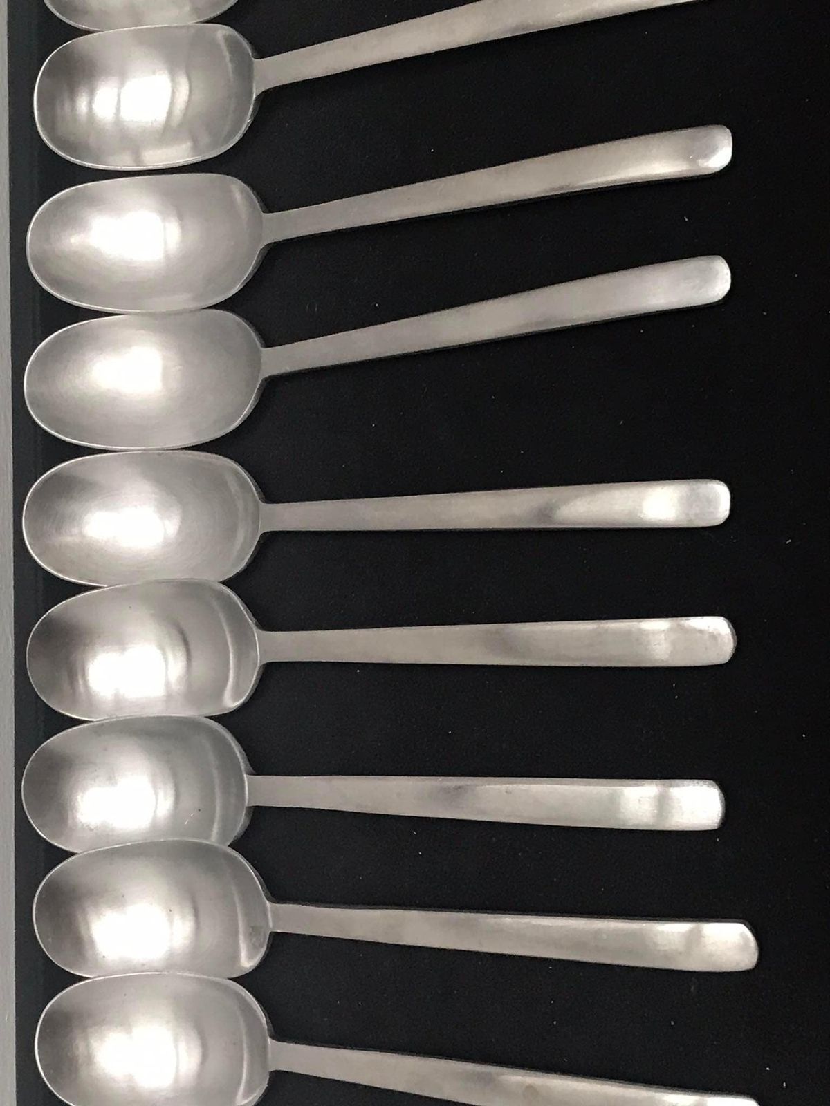 Vintage Ikea Data Soup Spoons 9 Flatware Stainless Steel Carl Gustaf Jahnsson Spoons photo buy