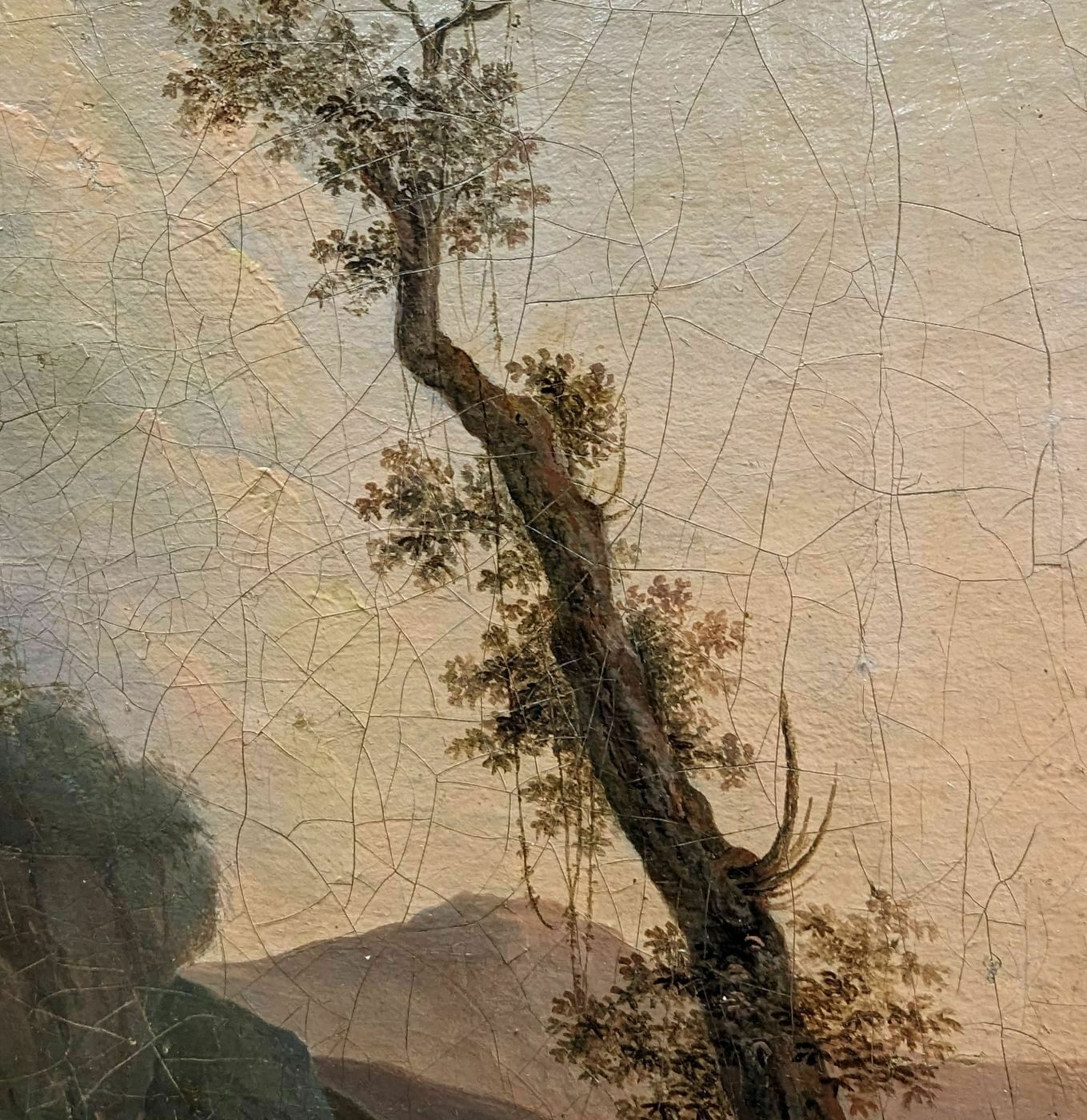 Oil On Canvas 18th Century In The Style Of Hubert Robert photo furniture