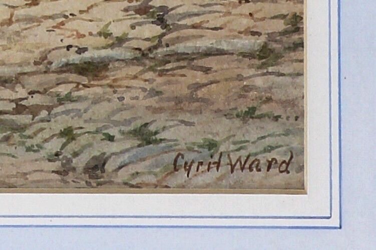 Watercolour By Cyril Ward Down Along Clovelly photo for sale