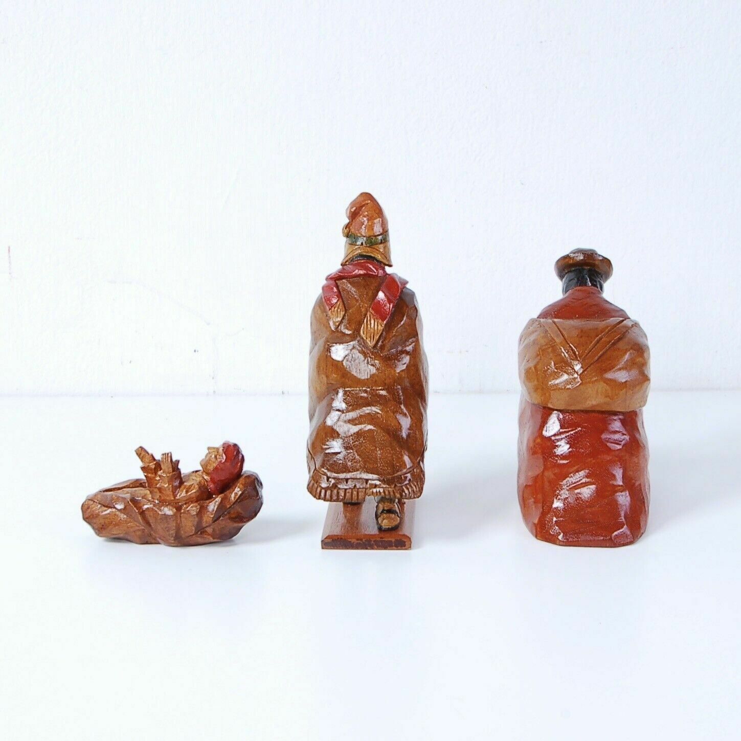 Nativity Wooden Carved Figurines Ethnic Nativity Scene Art Latin America Peru photo 114.0