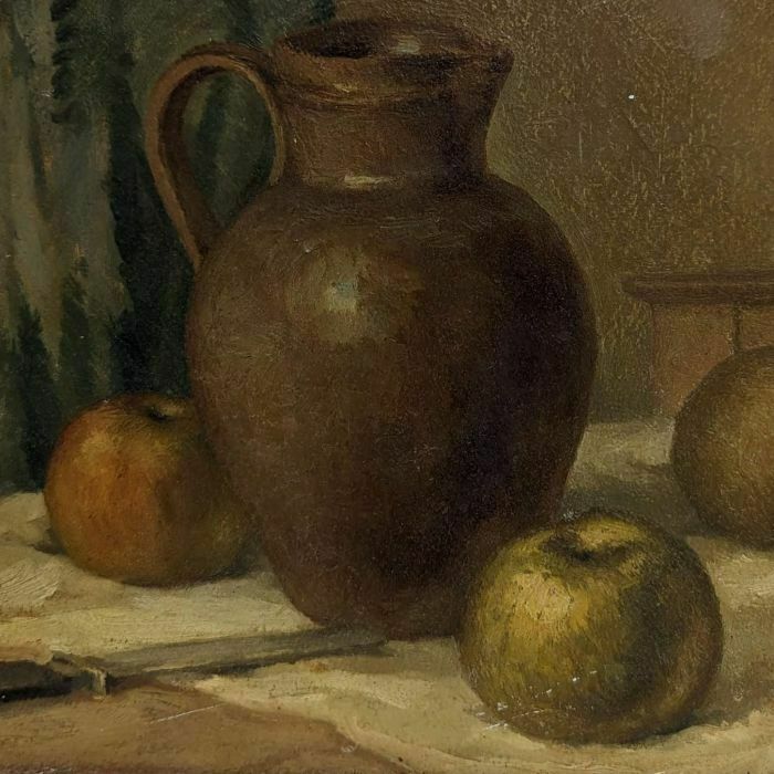 Louis Edouard Garrido Still Life With Pitcher Oil On Paper photo furniture