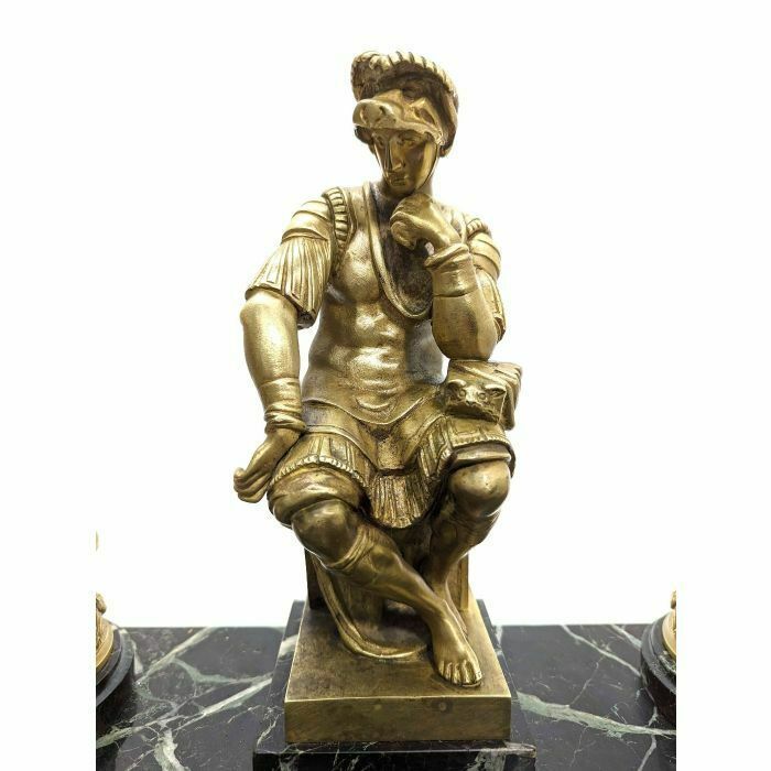 Large Laurent De Medici Inkwell By Michelangelo Green Marble photo for sale
