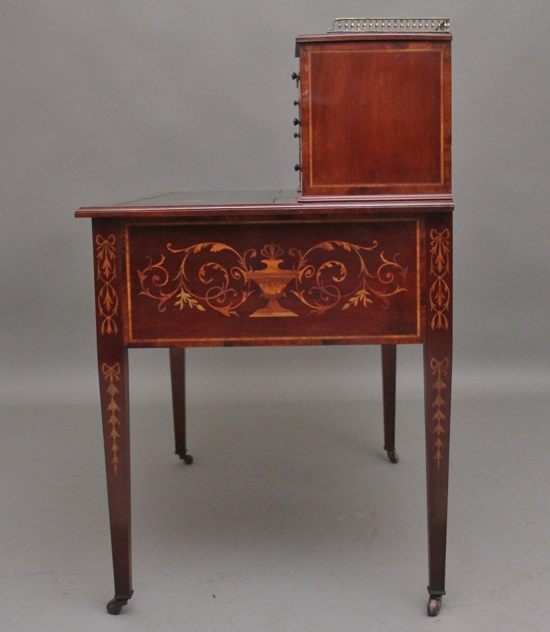 19th Century Mahogany Inlaid Writing Desk photo buy