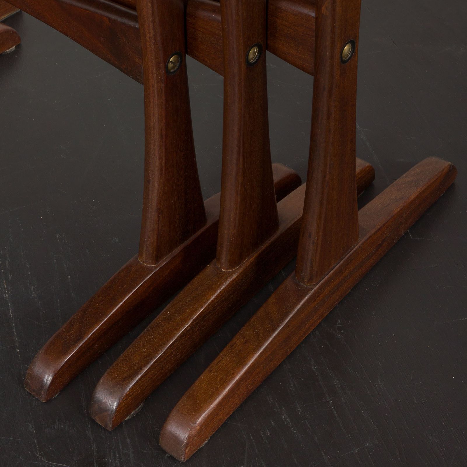 photo vinterior Kai Kristiansen Rosewood Nesting Tables For Vildbjerg Möbelfabrik, Denmark 1960s
