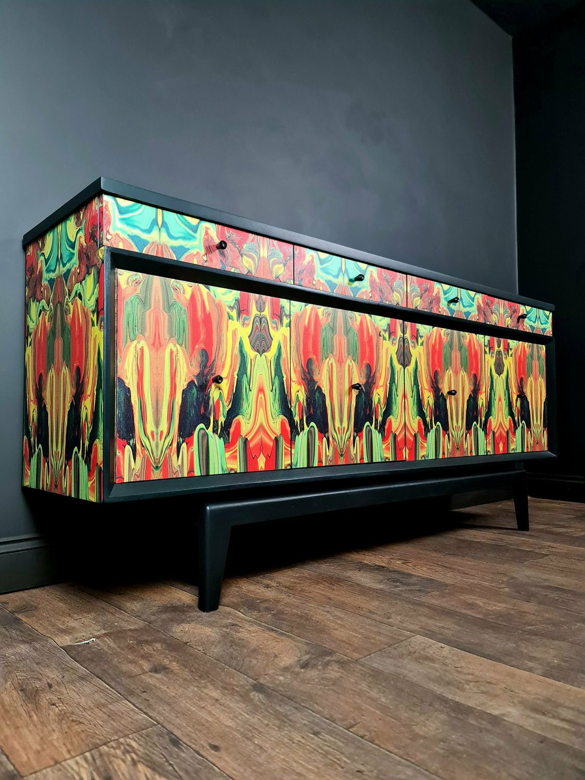 Mid Century Lebus Sideboard With Cocktail Section.