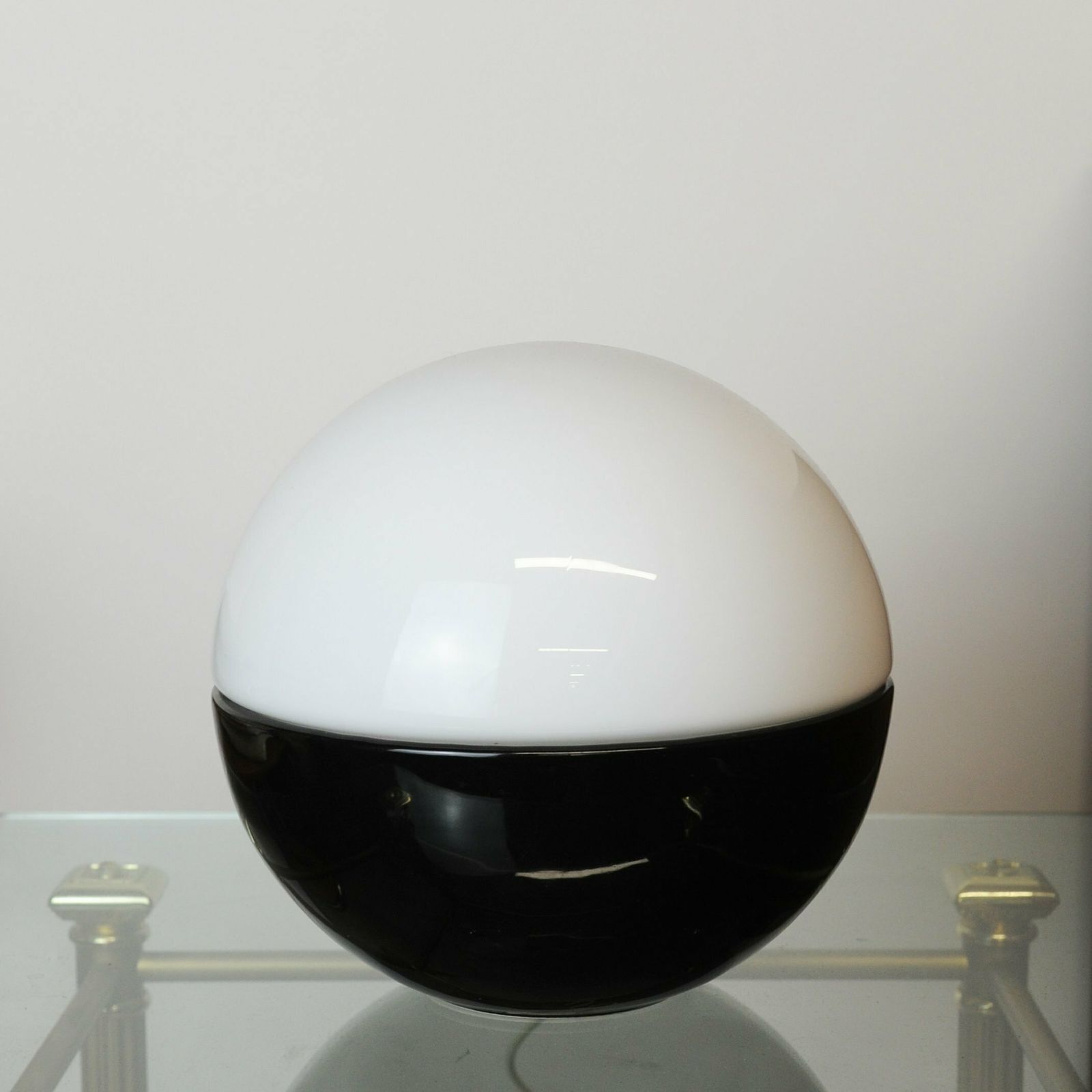 Italian Ceramic And Murano Glass Spherical Table Lamp By Alvino Bagni, For Lampalla ,1970s photo for sale