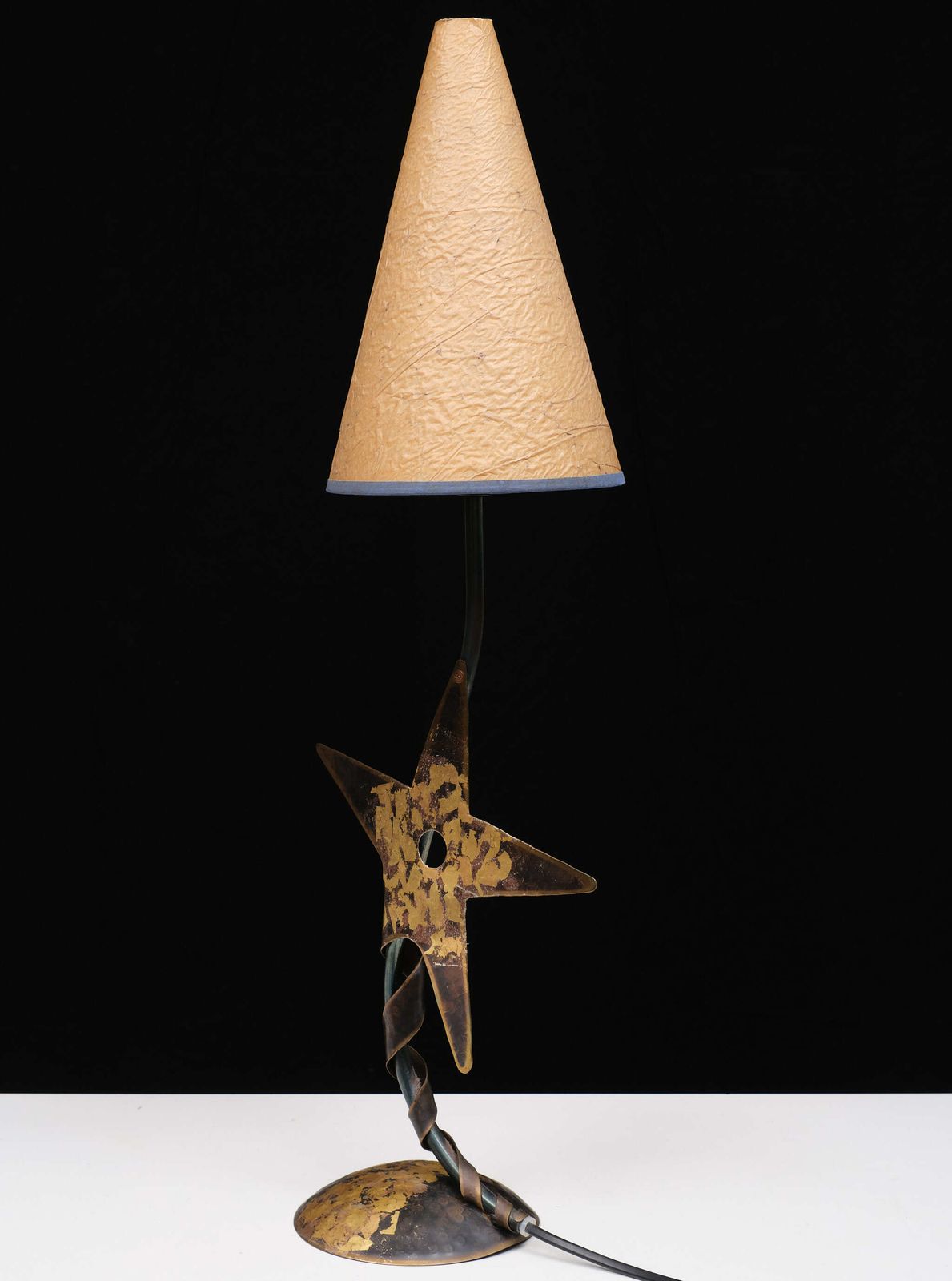 Robert Kostka Handmade Star Table Lamp 1980s France photo buy
