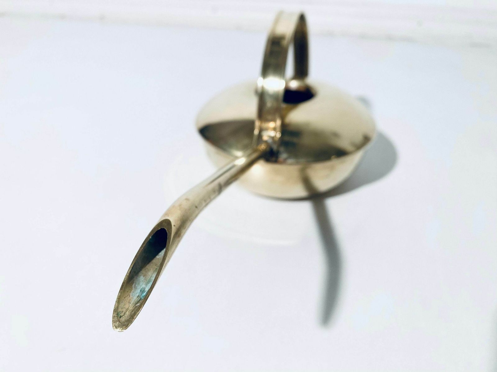 Mid Century Brass Long Spout Flower Watering Can / 1960s Vintage Decor / Made In England photo Garden Decor