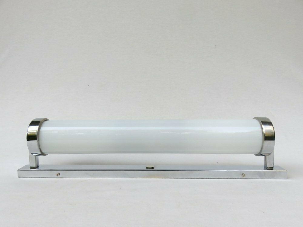 Chrome Plated Glass Wall Lamp From Napako, Czech Republic, 1930s photo vinterior