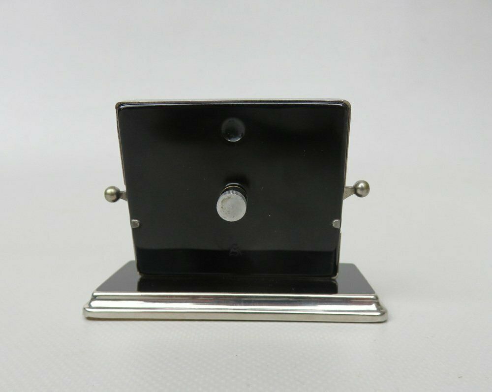 Bauhaus Chrome Plated Black Eternal Calendar By Jakob Maul, 1920s photo buy