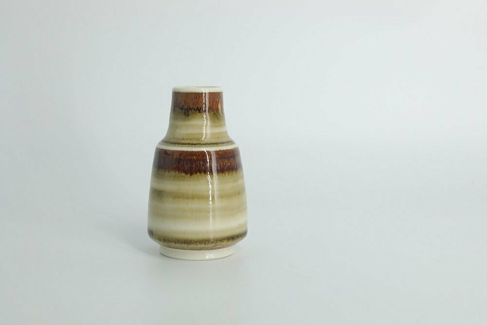 Small Scandinavian Brown Stoneware Vase By Gunnar Borg For Höganäs Ceramics, 1960s