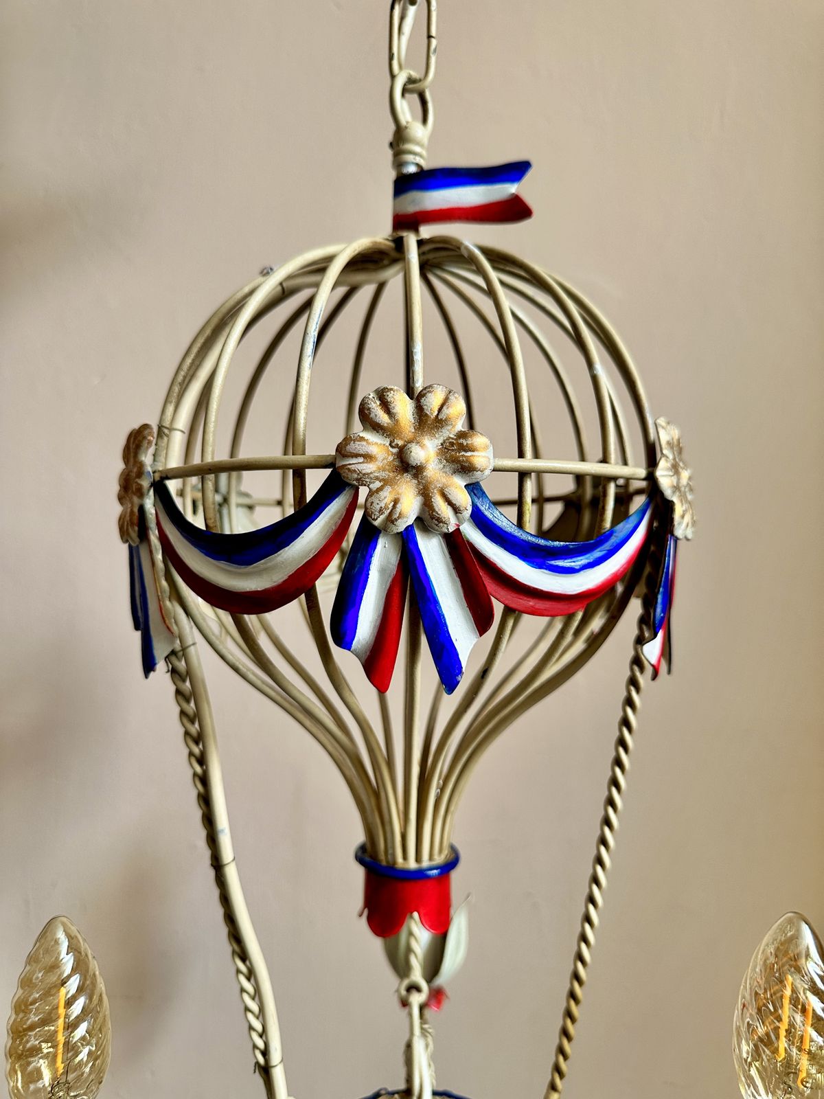 1960s Montgolfier Tole Chandelier (Two Of Two Available) photo furniture