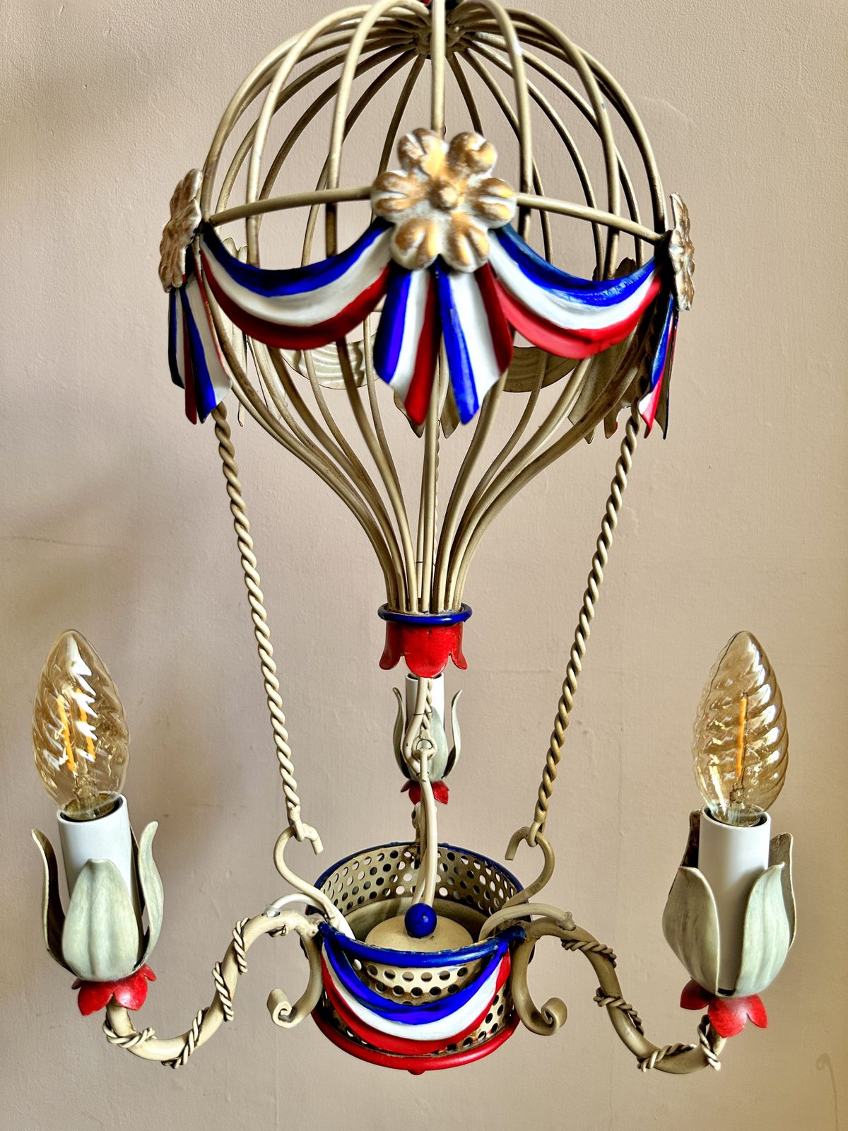 1960s Montgolfier Tole Chandelier (Two Of Two Available) photo 950.0