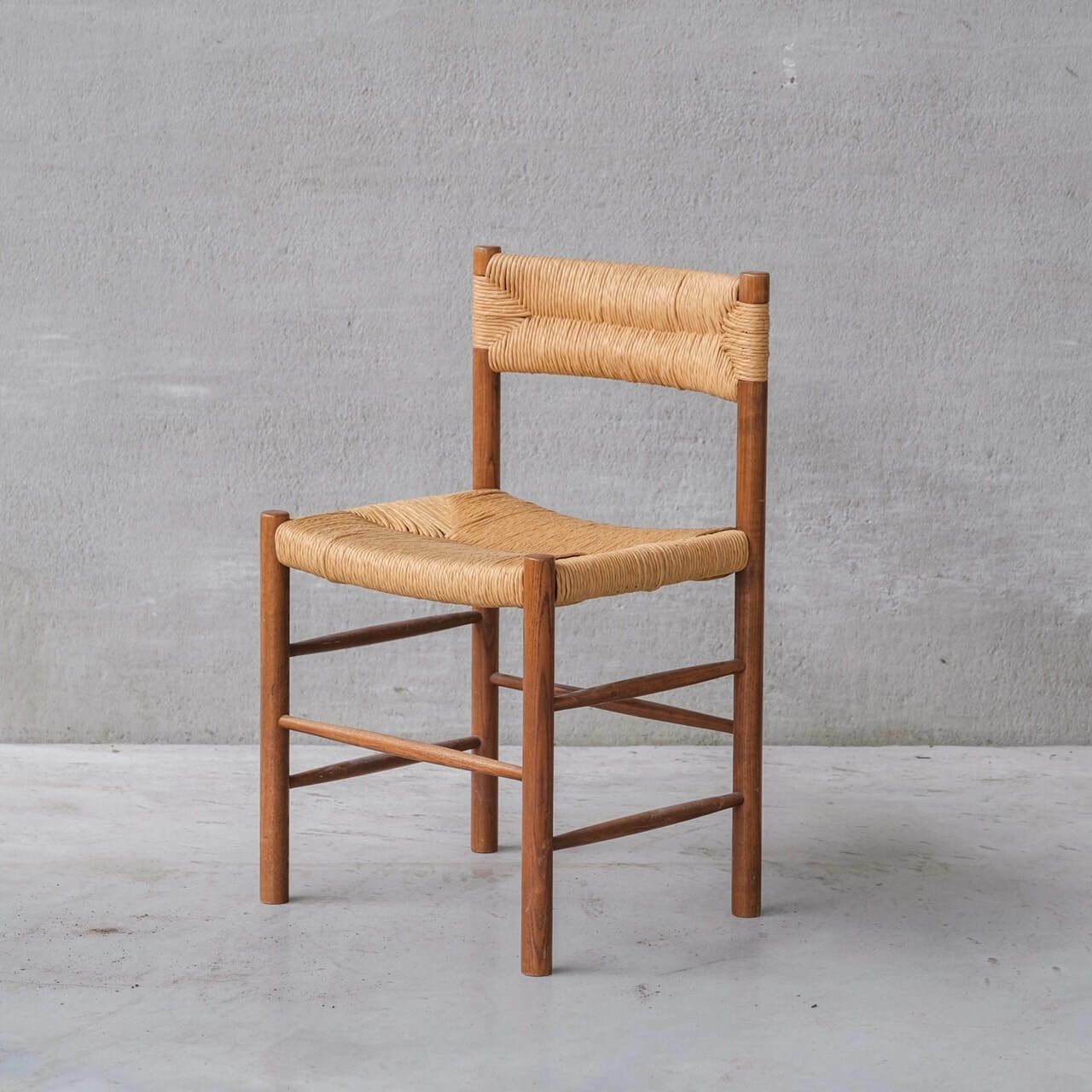 Set Of Four Charlotte Perriand 'Dordogne' Model Mid Century Dining Chairs photo furniture