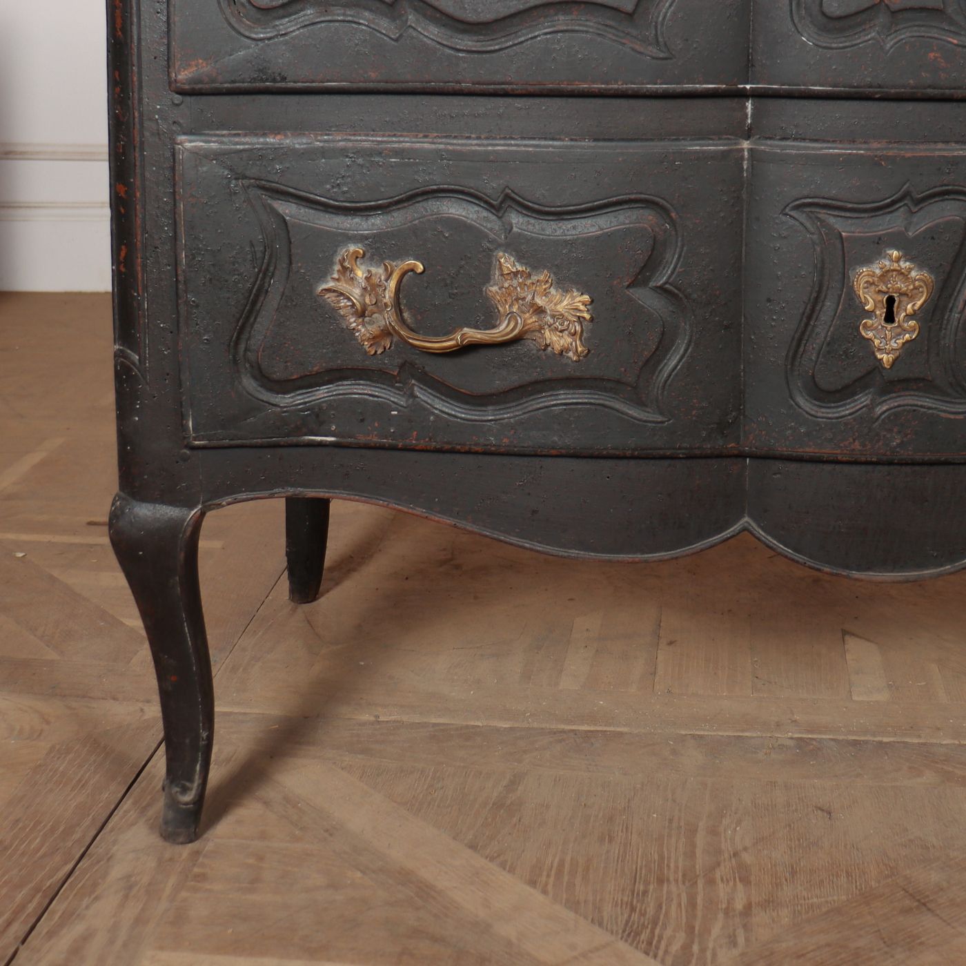 18th C Painted Two Drawer French Oak photo vinterior