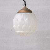 Opaque Brass And Glass Artichoke Style Pendant Light photo furniture