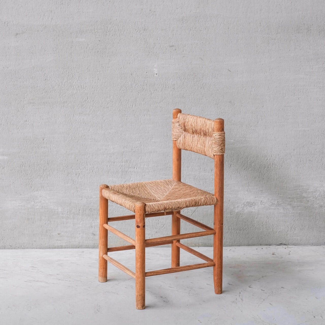 Single Mid Century Rush Chair By Ate Van Apeldoorn For Houtwerk Hattem