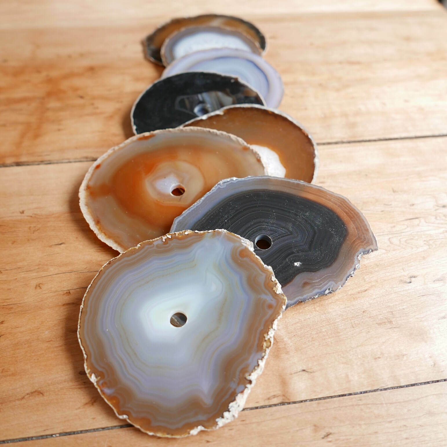 French Mid Century Stone Coasters (Set Of 6) photo Home Decor