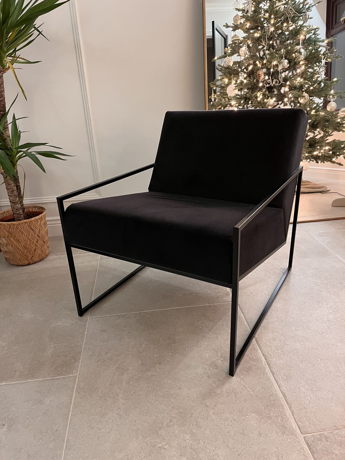 2 X Bycrea Black Velvet Lounge Chair   Kent Chair photo furniture
