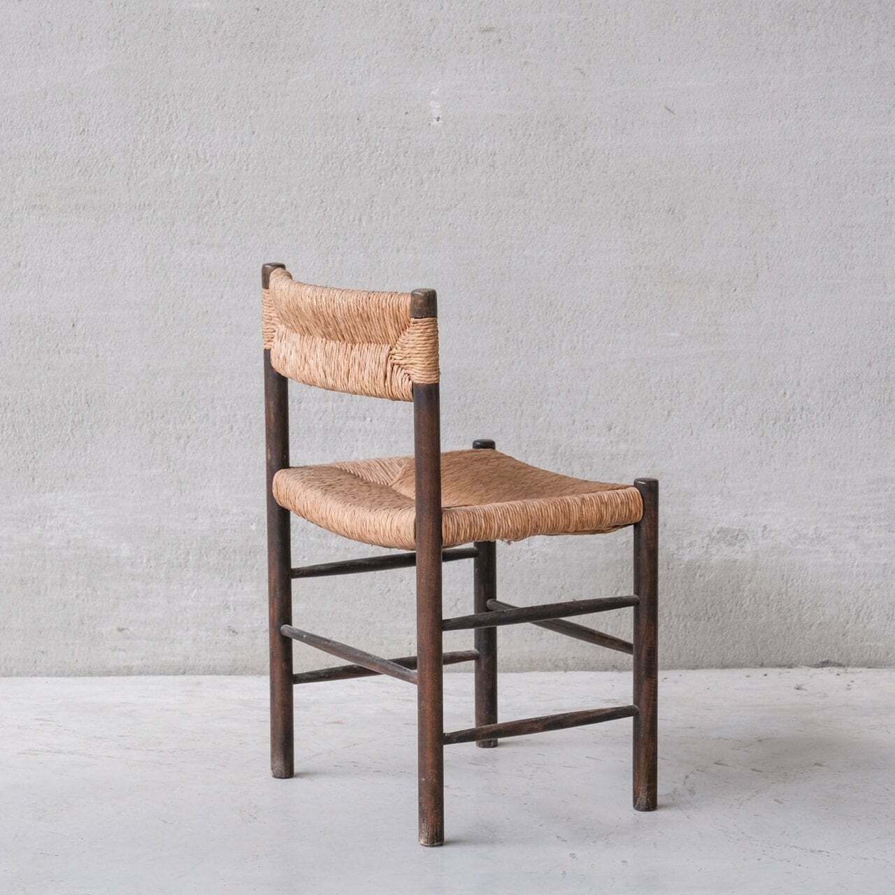Set Of Three Charlotte Perriand 'Dordogne' Model Mid Century Dining Chairs photo for sale