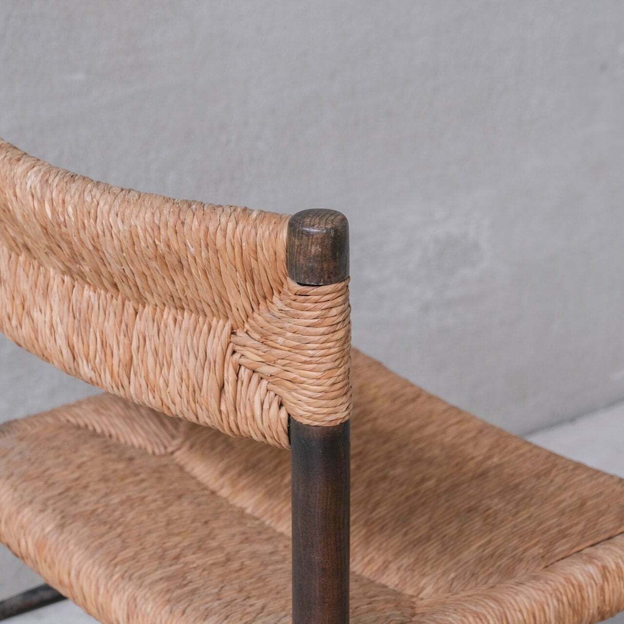 photo for sale Set Of Three Charlotte Perriand 'Dordogne' Model Mid Century Dining Chairs