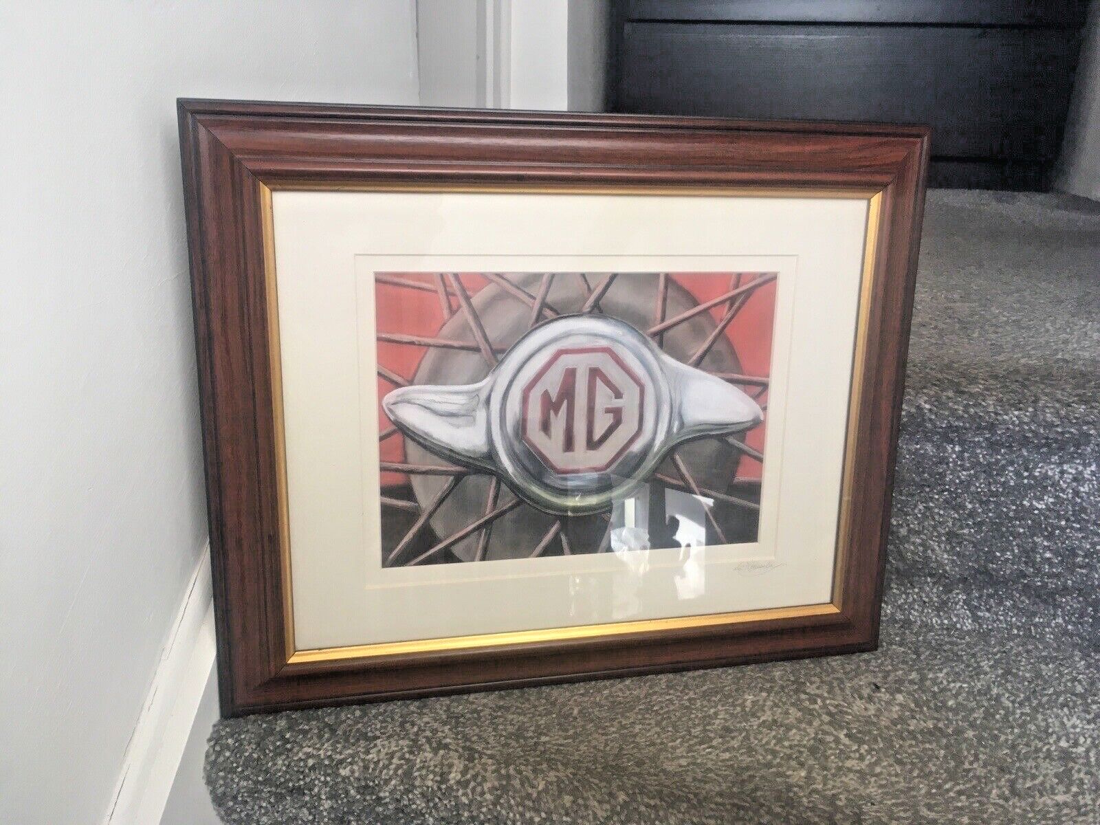100.0 Vintage Mg Logo Tf Tyre Knock Off Cap Spoke Wheel Classic Car Painting / Print photo