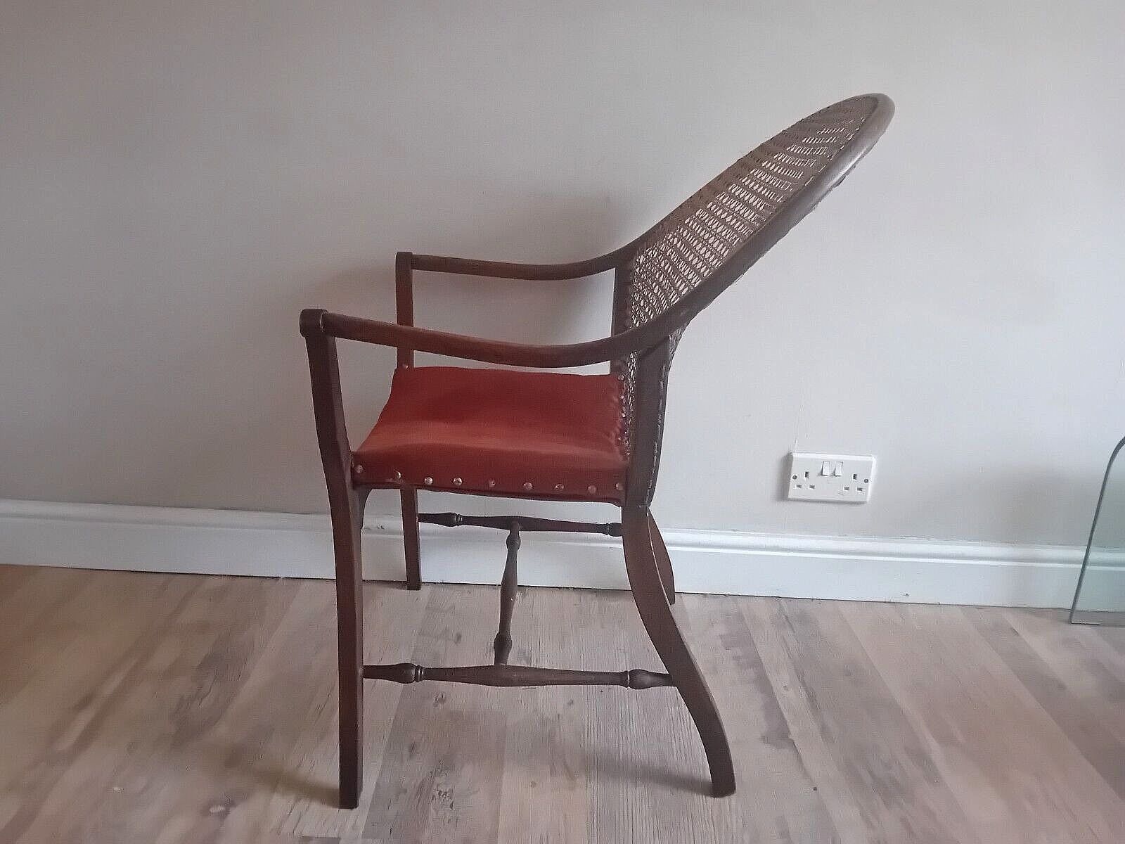 Delightful French Art Deco 1920's Elm Bedroom , Landing , Hall ,Armchair photo vintage