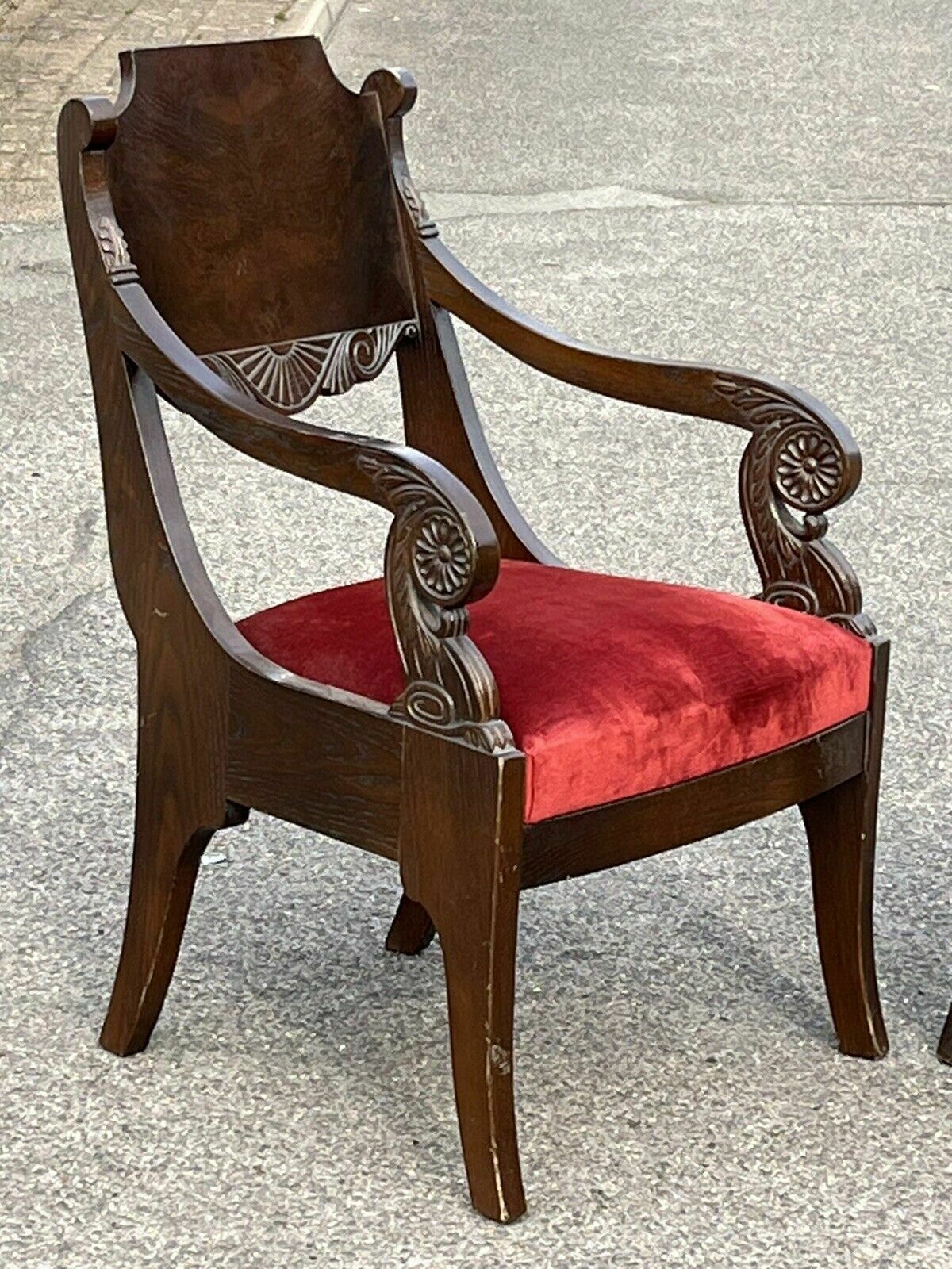 French Mahogany Empire Style Pair Of Library Armchairs photo furniture