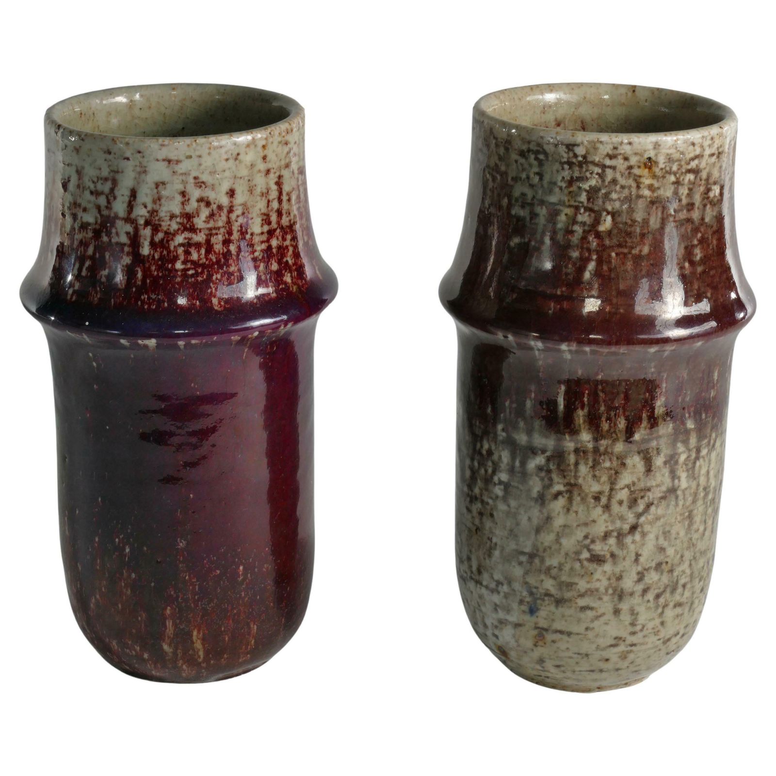 Scandinavian Modern Set Of 2 Ceramic Vases, Sylvia Leuchovius, Rörstrand 1976 £1,288.86per Set