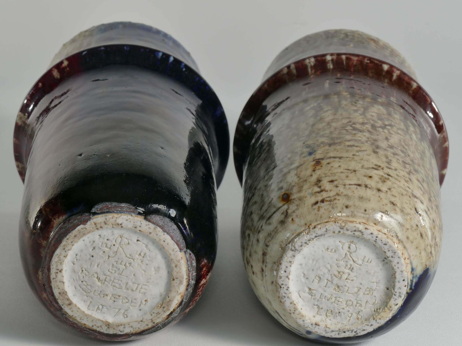 photo buy Scandinavian Modern Set Of 2 Ceramic Vases, Sylvia Leuchovius, Rörstrand 1976 £1,288.86per Set