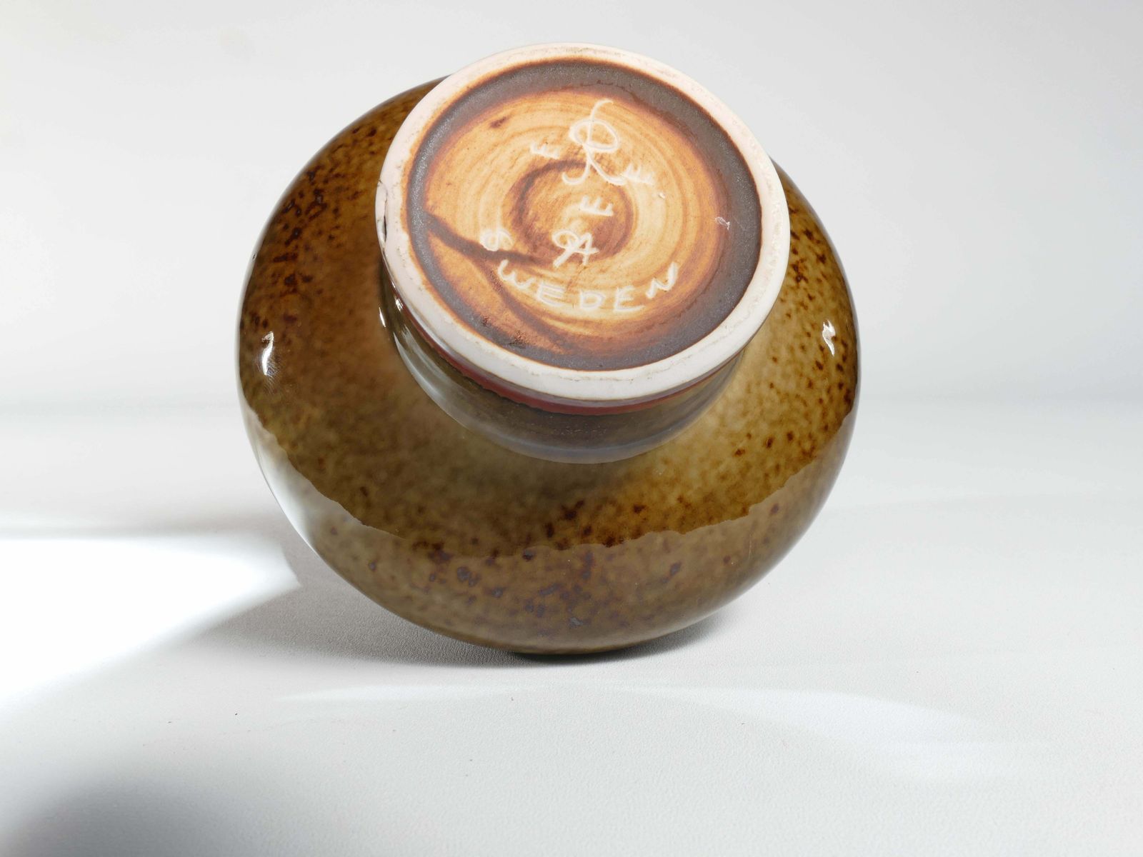 Home Decor Mid Century Modern Stoneware Bamboo Vase, By Olle Alberius For Rörstrand, Sweden photo